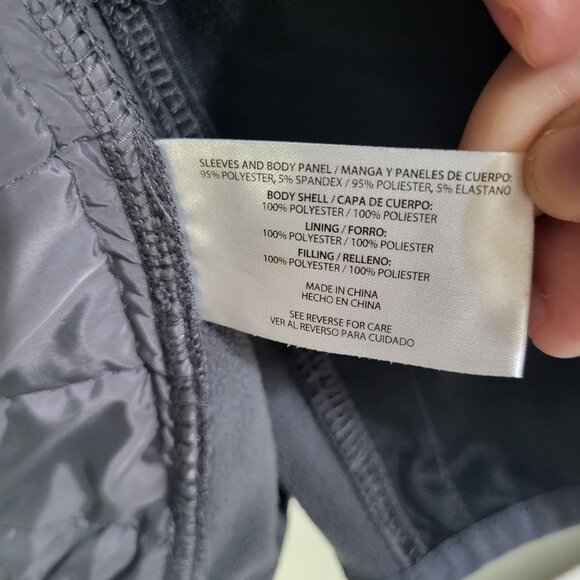 Orvis Mens Mixed Media Quilted Gray Black Full Zip Jacket SZ LG - Picture 8 of 13